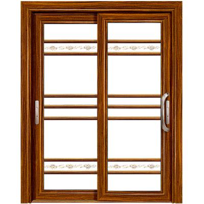 China ZEKIN Waterproof Customized Double Sliding Door Aluminum Glass Sliding Door Heat Insulation Energy Efficient for sale