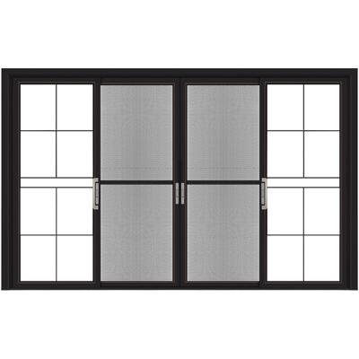 China ZEKIN Waterproof Customized Aluminum Silent Sliding Door Balcony Three Track With Screen Sliding Door for sale