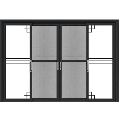 China Hot sale ZEKIN three-way soundproof aluminum sliding door Bedroom balcony modern villa waterproof sliding door for sale