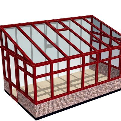 China ZEKIN Modern Professional Made Thermal Insulated Aluminum Profile Solarium Glass Safety Anti-Dust Glass Solarium for sale