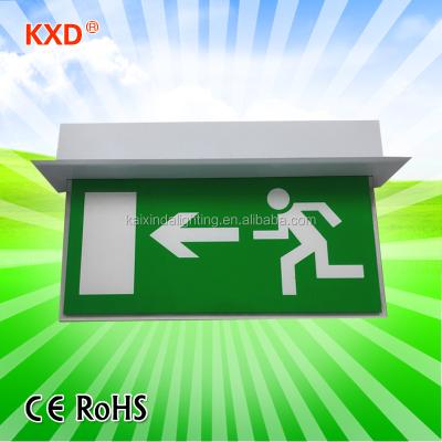 China Other Hot Sale 3w Acrylic LED Rechargeable Emergency Fire Exit Sign for sale