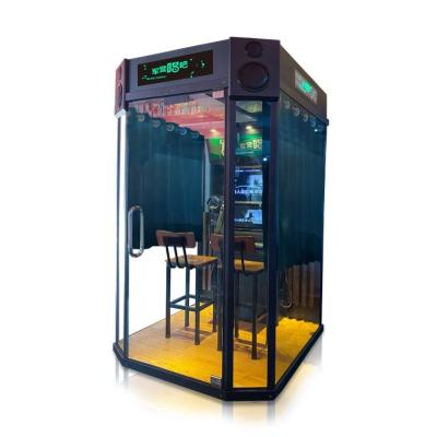 China Hot Selling Indoor Theme Park Recording Studio Mini Karaoke Booth With Self Service Karaoke Coin Operated System for sale