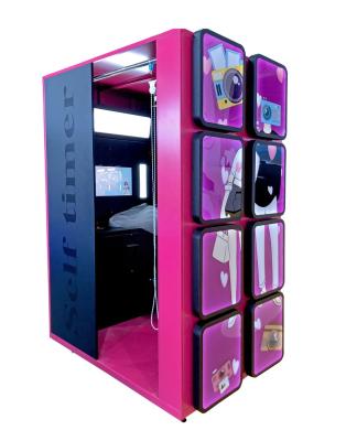 China Self Service Photo With Printer Delux Augmented Reality Photo Booth Mirror Kiosk Machine 21.5 Inch Touch Screen Self Service Selfie Photo Booth for sale