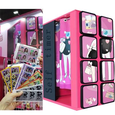 China Self-service Photo With Printer Coin Operated Magazine/Photo Booth/Mirror Magic Light Photo Booth Smart Digital Station With Printer for sale