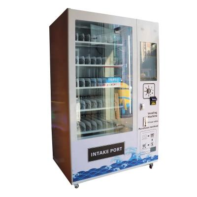 China Automatic Touch Screen Vending Machine Self Serve Snack Lash Hair Foods And Drinks Cup Noodle Vending Machine 192*83*123cm for sale