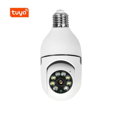 China Human Motion Tracking Tuya Wifi Smart Home Indoor Security Full Hd Wireless 2MP IP Smart Bulb Camera With Light for sale