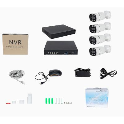 China NIGHT VISION 5MP H.265 Humanoid And Remote Channel 5MP IP CCTV Camera System Surveillance POE View 4 P2P Kit Motion Detection 4CH NVR for sale