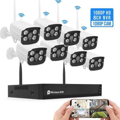 China 8Ch 3MP NIGHT VISION Outdoor Video Surveillance Tuya wifi nvr kit cctv home security camera system smart radio for sale