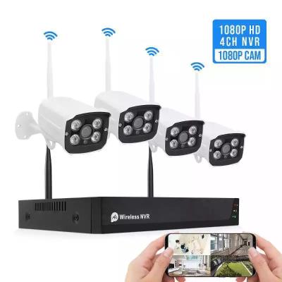 China NIGHT VISION PTZ Wifi CCTV Camera Security HD IR 1080P 4CH Wireless Home Security Camera System With NVR Kit for sale