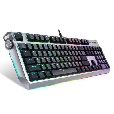 China Anti-ghosting Motospeed CK80 Double Shot Keycaps Mechanical Keyboard RGB backlit and potentiometer on the side for sale