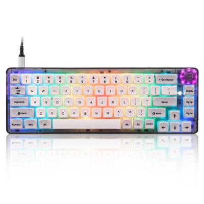 China Motospeed CK69 Mechanical Gaming Keyboard Wired 67 Keys RGB Backlight Hot Swap PBT Keycap CK69 for sale