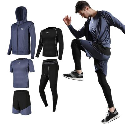 China Wholesale Antibacterial Mens Fitness Training Sports Suits Tracksuits Summer Sweater Custom Pants Two Piece Set For Men for sale