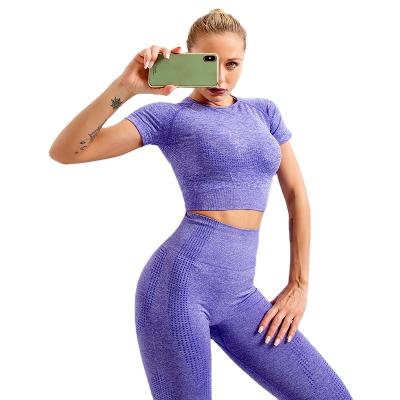 China Breathable Yoga T-shirt Workout Sweatshirts T-shirt Women Fitness Sport Shirts Sports Tops Tees For Women for sale