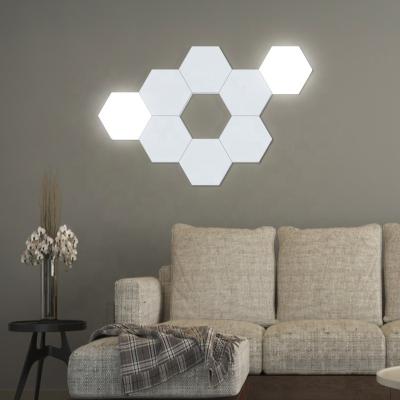 China Modern Creative Fairy Crystal Nordic Modular Assembly Wall Lamps LED Quantum Touch Honeycomb Indoor Light For Bedroom Hotel Modern Lamp for sale