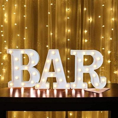 China Other Industrial 3D LED Light Up Letter BAR Glass Neon Sign Marquee BAR Decorative Lighted Signs Lit Decoration Night Lights for sale