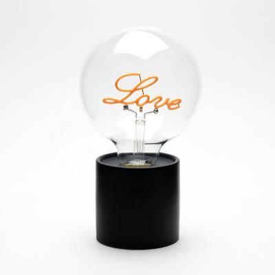 China Modern LED LOVE Glass Night Lights Table Lamps for Baby Kids Bedroom Decoration for sale