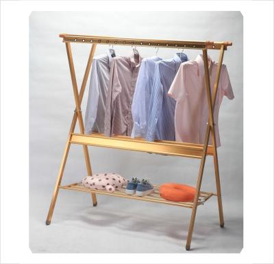 China Durable Aluminum AL-609-4G X Type Large Capacity Multifunction Folding And Retractable Clothes Rack for sale