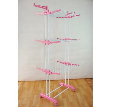 China BS-8031-P Nigeria Material Eco-friendly Metal Coat Hanger Rack Universal Expandable Rack for sale