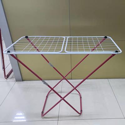 China Country Powder Coated Metal Wire Folding Clothes Drying Rack Different Colors for sale