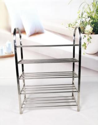 China Easy Assemble High Quality 3 Or Cheaper Price 5 Layers Stainless Steel Shoes Rack For Household Products for sale