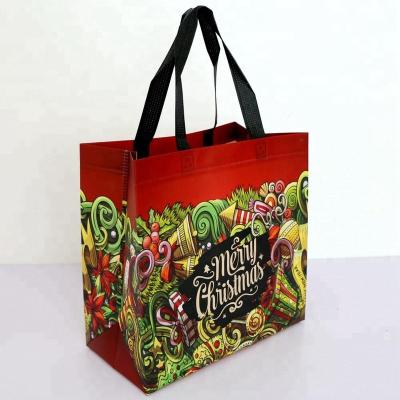 China Eco-friendly Wholesale cheap reusable pp non woven christmas shopping bag for sale