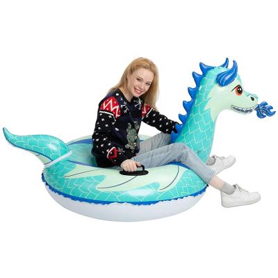 China Custom Outdoor Winter Fun PVC Snow Sleds For Adult Inflatable Snow Sled Kids Snow Tubes Winter Sled for sale