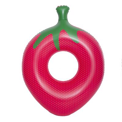 China Inflatable Water Float Play Equipment Child Water Ring Swimming Strawberry Shaped Pool Swim Ring For Kids for sale