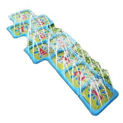 China Water Play Equipment Garden Outdoor Activity Number Hopper Inflatable Water Spray Mat 174*60 for sale