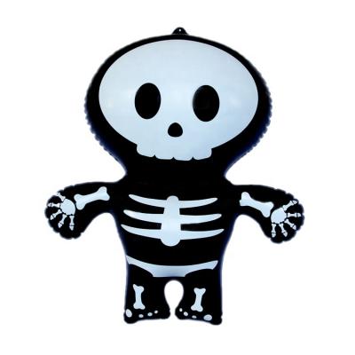 China 2021 Cheap Cute Black And White Color Skeleton Inflatable Skeleton Toys For Children For Halloween Inflatable Skeleton Decoration for sale