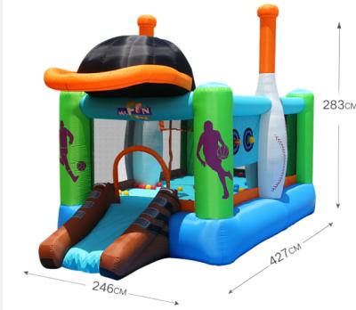 China Eco-friendly PVC/oxford Cloth Inflatable Giant Dry Jumping Castle Slide For Sale Jumper Bounce Room Play Kids For Ages 3+ for sale