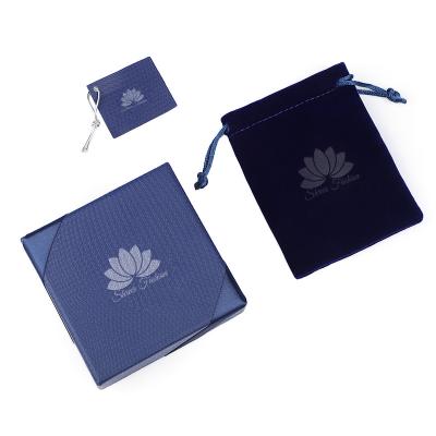 China Custom Recyclable Logo Printed Rigid Cardboard Lid and Low Box Packaging Lingerie Blue Gift Box Luxury Satin Insert for Handbag for sale