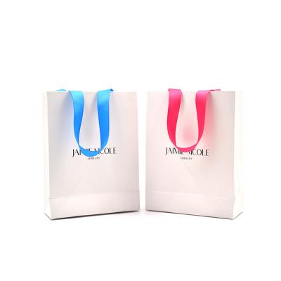 China Recyclable Custom Printed Paper Bags Brand Shoes Boutique Retail Shopping Paper Bag Printed Logo White Rigid Boxes Customized Foil Gift Box for sale