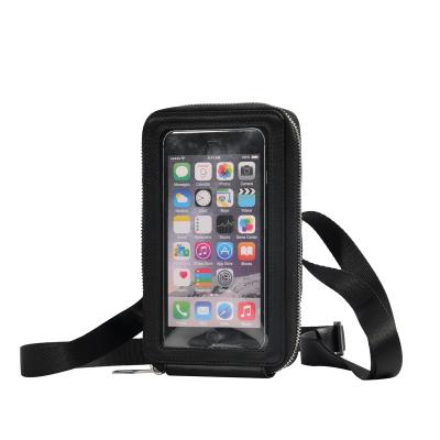 China Anti-fall Cross - Body Sport Black Mobile Phone Bag TPU Touch Screen Mobile Phone Case For Iphone 13 for sale