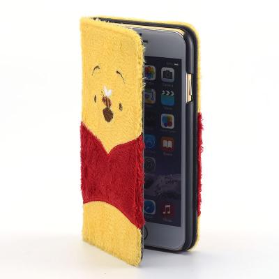 China Custom Embroidery Shockproof Cartoon Leather Phone Case For Iphone 11 12 13 pro Max Flip Cover for sale