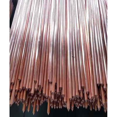 China Protecting Earthing Solid Copper Ground Rod copper ground rod price Te koop