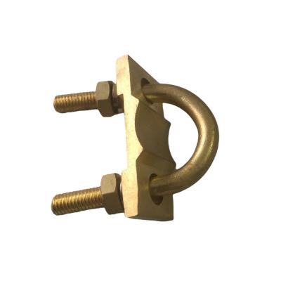 China Brass U bolt Rod clamp Brass Ground Rod for grounding connection Grounding System Te koop