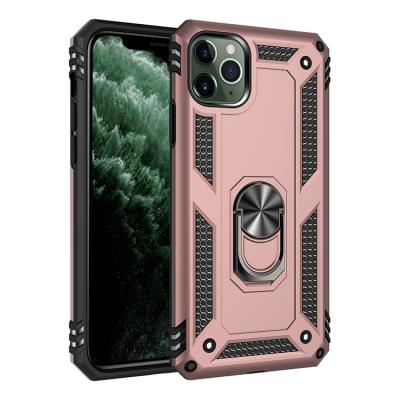 China Fashionable Shockproof PC TPU Phone Shock Proof Magnetic Ring Holder Case For iPhone 11 Pro Max for sale