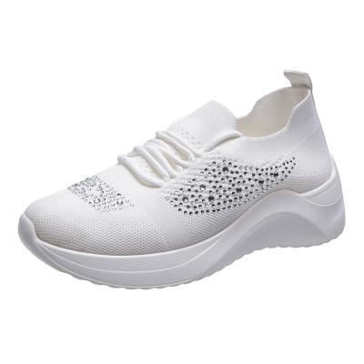 China Fashion trend ladies spring summer women casual shoes fashion breathable hollow lace-up women sports sneakers for sale