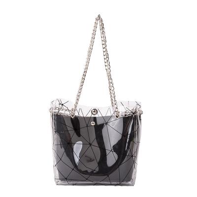 China NATIONAL Women Clear Cross - Body Purse Bag Shoulder Bag Clear Plastic Bucket Purses for sale