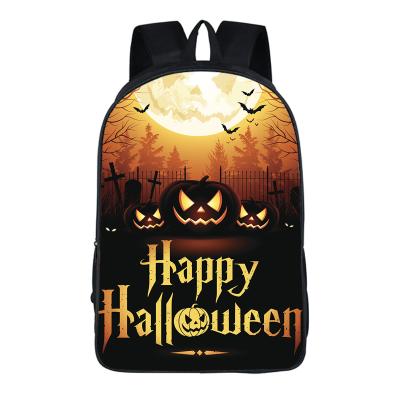 China Low Moq Custom Design Halloween Jack-o-Lanterns School Bag Backpack for sale