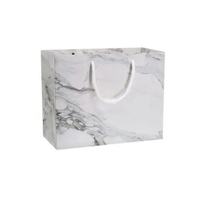 China Recyclable Marble Paper Carrier Bags With Your Custom Own Logo for sale