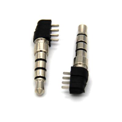 China audio & Earphone aux. 3.5mm Stereo 4 Pin Audio Connector OEM TRS TRRS Audio Pole Mount 4 Earphone Jack for sale