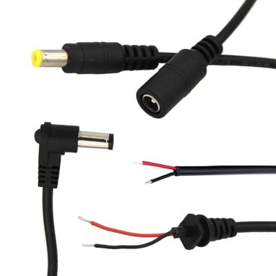 China 2464 Custom Cheap 5V DC Plug Barrel Jack Connector Wire DC Power Cable Extension CCTV Power Cables for sale