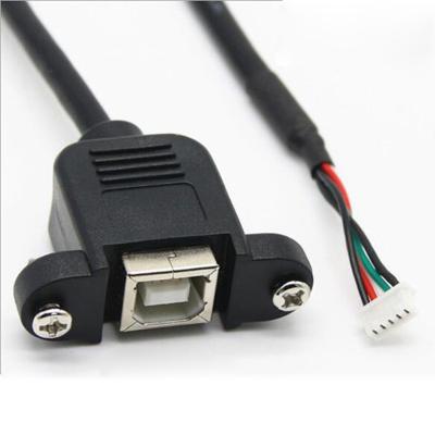 China 2464 OEM Wall Panel Mount USB B Female To PH2.0 5 Pin Printer Power Cable for sale