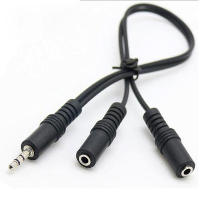 China 2464 2 In 1 Splitter 3/4 Pole Male 3.5mm Audio Cable Adap for sale