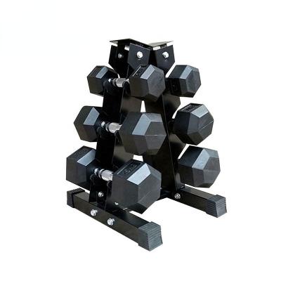 China Durable Hot Sale Gym Exercise Standard Custom Strength Hex Rubber Dumbbell for sale