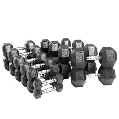 China Factory Price Universal Rubber Hexagon Dumbbell Gym Dumbbell Fitness Dumbbells for sale