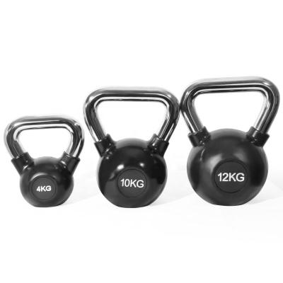 China Chromed Universal Handle Rubber Coated Weightlifting Kettlebell for sale