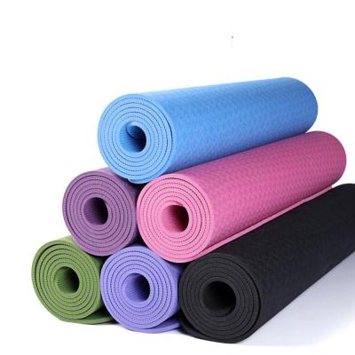 China Hot Custom 6MM Yoga Pilates PVC Yoga Mats Fitness Tasteless Brand Pilates Non-slip Pads for sale