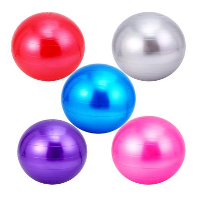 China Round Anti-slip Burst Yoga Balance Ball Eco-Friendly PVC Yoga Balance Exercise Ball Fitness Ball for sale